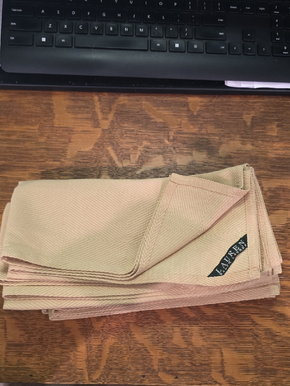 Ralph Lauren Harrison Cotton Herringbone Napkins Set Of 8
